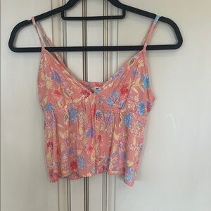 Billabong Floral Camisole in Pink and Blue